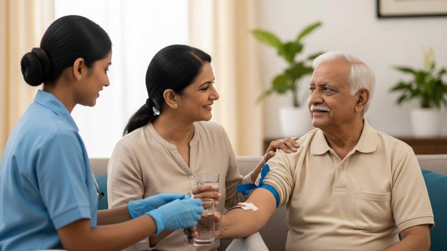 Doctor reviewing smart health report